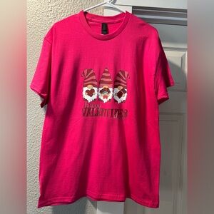 Gildan Pink Valentine's Gnome Tee